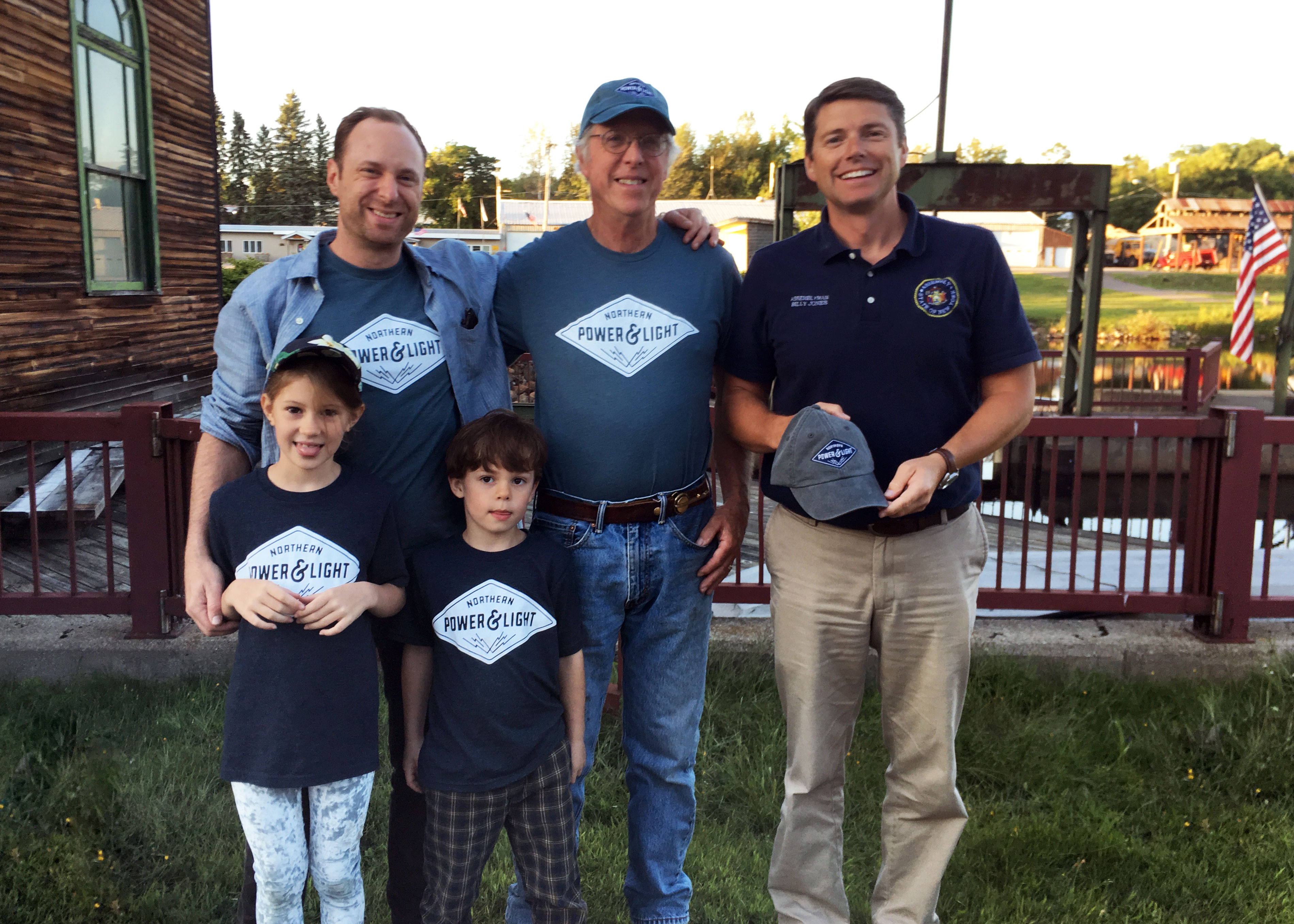 Assemblyman Billy Jones pictured with the Northern Power and Light team